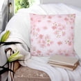 thumbnail image 3 of 14x14 Pillow Covers Set of 2, Pink Floral Throw Pillow Covers Decorative Couch Cushion Case, Modern Farmhouse Aesthetic Shabby Chic Flower Microfiber Square Pillowcases for Bedroom Car Living Room, 3 of 7