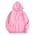 thumbnail image 4 of Womens Sweatshirt Hoodies Long Sleeve Pullover Hoodies Oversized Hoodie for Women Pink Hoodie Fall Sweatshirt Graphic Hoodie, 4 of 5