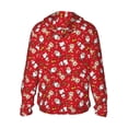 thumbnail image 3 of Uemuo Christmas Santa Cartoon Snowman A Pattern Women's Full Zip UPF 50+ Sun Protection Hoodie Jacket Long Sleeve Sun Shirt Hiking Outdoor Performance with Pockets-3X-Large, 3 of 9
