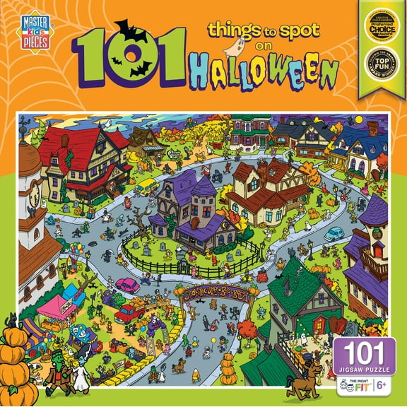 MasterPieces 100 Piece Kids Jigsaw Puzzle - 101 Things to Spot at Halloween