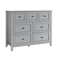 thumbnail image 3 of 2 Pack Modern 7-Drawer Dresser with Nickel Round Handles, Stylish Wood Organizer with Deep Drawers for Ample Storage Space, in Living Room, Bedroom, Entryway, Hallway, 3 of 8