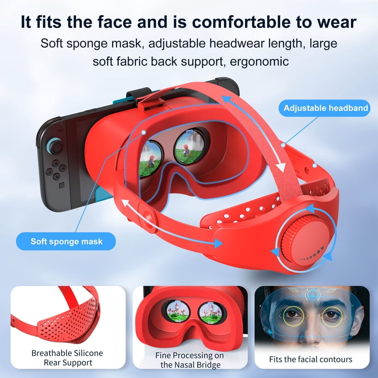 Prociv, VR Headset for Nintendo Switch 2, 1Set, Adjustable Lens