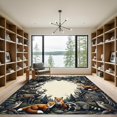thumbnail image 2 of ODIKA 4' x 6' Machine Washable Non-Slip Area Rug, rustic cabin bordered High Traffic Rug, Green, 1148298, 2 of 7