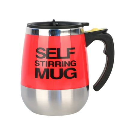 

400mL Self Stirring Mug with Lid Automatic Stirring Coffee Cup Electric Stainless Steel Self Mixing Coffee Cup for Coffee Milk Cocoa Hot Chocolate Tea