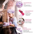 thumbnail image 6 of Gleamkid Complete Kids Cooking and Baking Set, 27 Pcs Aprons for Girls, Chef Hat, Mitt & Utensil to Dress up Chef Costume Career Role Play for 3-7 Years Girls, Plastic, 6 of 6