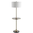 thumbnail image 6 of JONATHAN Y Luce 59" Metal/Wood LED Floor Lamp with Table, Black/Brass, 6 of 8