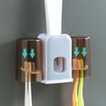 thumbnail image 3 of Estante de almacenamiento para cepillos de , organizador de sin taladro, dispensador de de de montaje en pared para el BLESIY Estante para cepillos de dientes, 3 of 8