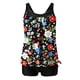 thumbnail image 1 of Traje de Baño de Mujer con Pantalones Cortos Torso Largo Cintura Alta Dos Piezas, Traje de Baño Impreso Conservador para el Verano de la Playa, 1 of 4