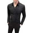 thumbnail image 1 of D Camisa De Encaje Con Patchwork Para Hombre, Manga Larga,, 1 of 2