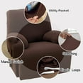 thumbnail image 3 of MarCielo 1 Piece Lazy Boy Recliner Cover Stretch Recliner Slipcover Chair Couch Cover Monica(Brown/Coffee), 3 of 6