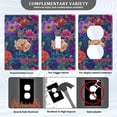 thumbnail image 3 of Yayeee Toggle Light Switch Wall Plate 1-Gang 4.5"x2.7" Home Decorative Outlet Cover, Blooming Flowers Pattern, 3 of 7