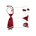 thumbnail image 4 of INSPIRE CHIC Women's Pre-tied Bowtie Uniform Necktie Adjustable Strap Striped Tie Wine Red One Size, 4 of 6