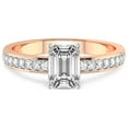 thumbnail image 3 of 4 Carat IGI Certified Emerald Shape Lab Grown Diamond Engagement Ring | 14K Rose Gold |Charm Of Love Eternity Diamond Ring | FG-VS1-VS2 Quality Friendly Diamonds, 3 of 4