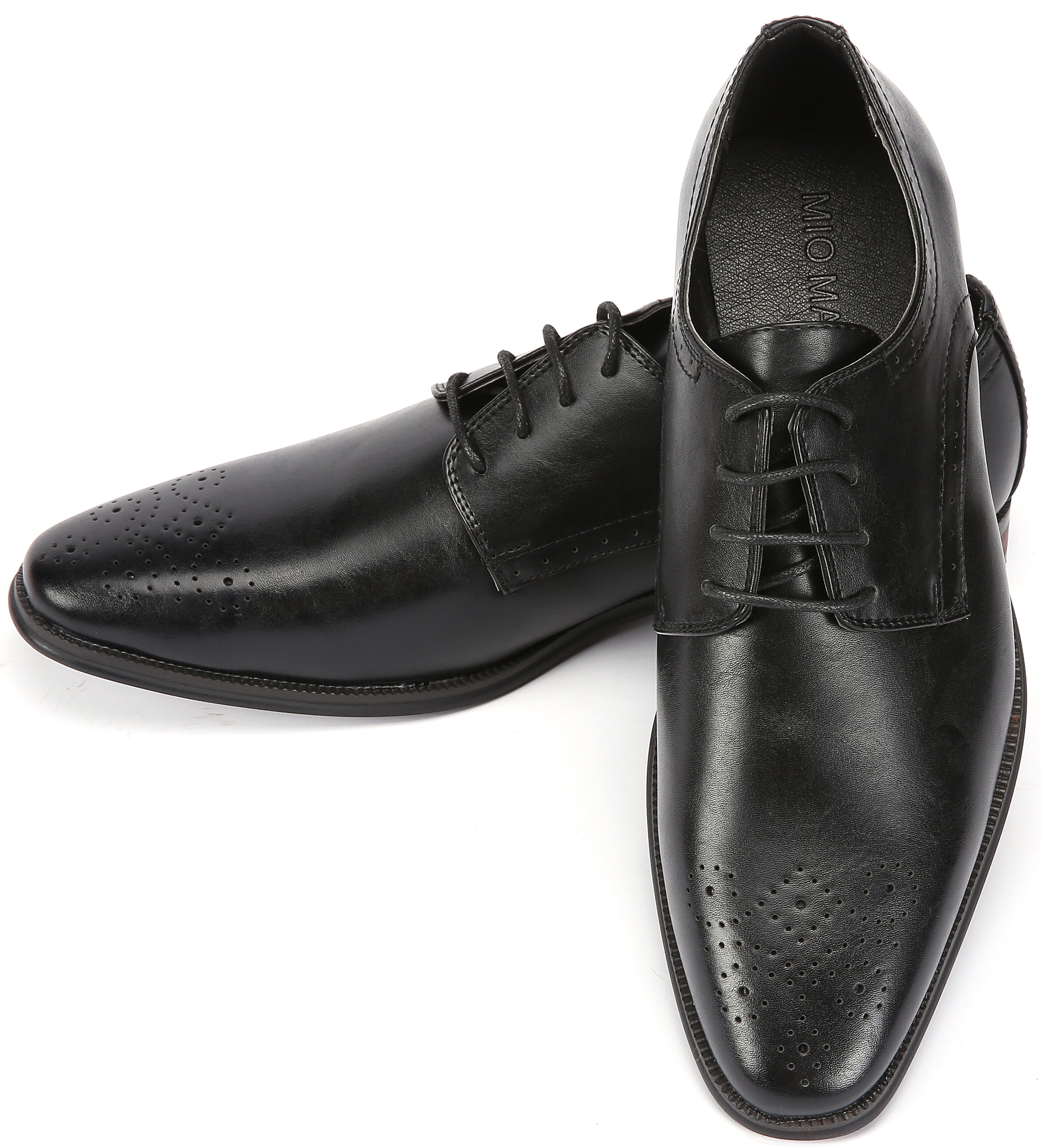Mio Marino Men's Pinned Oxford Dress Shoes
