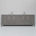thumbnail image 4 of Jacques 84 in. W Distressed Grey Double Bath Vanity, White Quartz Top, and Faucet Set, 4 of 9
