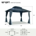thumbnail image 6 of Segmart 10' x 12' Hardtop Gazebo with Galvanized Steel Double Roof, 6 of 8