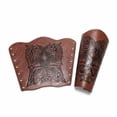 thumbnail image 5 of AlevRam 2-Pack Viking Bracers for Adults, Adjustable PU Faux Leather Medieval Arm Guards, Knight Gauntlet for Cosplay Costume, 5 of 6