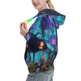 thumbnail image 2 of Uemuo Cute Fuzzy Fantasy Creatures Pattern Women's Hoodie with Eye-catching Drawstrings- Casual Pullover Hoodie with Kangaroo Pocket, Stylish Hooded Sweatshirt-X-Large, 2 of 7