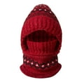 thumbnail image 7 of KANG Winter Knitted Hat With Scarf For Warm Fleece Lined Ear Trapper Cap Cold Weather With Neck For Outdoor Activities Red One Size, 7 of 7