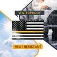thumbnail image 6 of Magnet Me Up Thin Gold Line American Flag Vinyl Automotive Magnet Decal, 5x8 In, Gold and White, 6 of 7