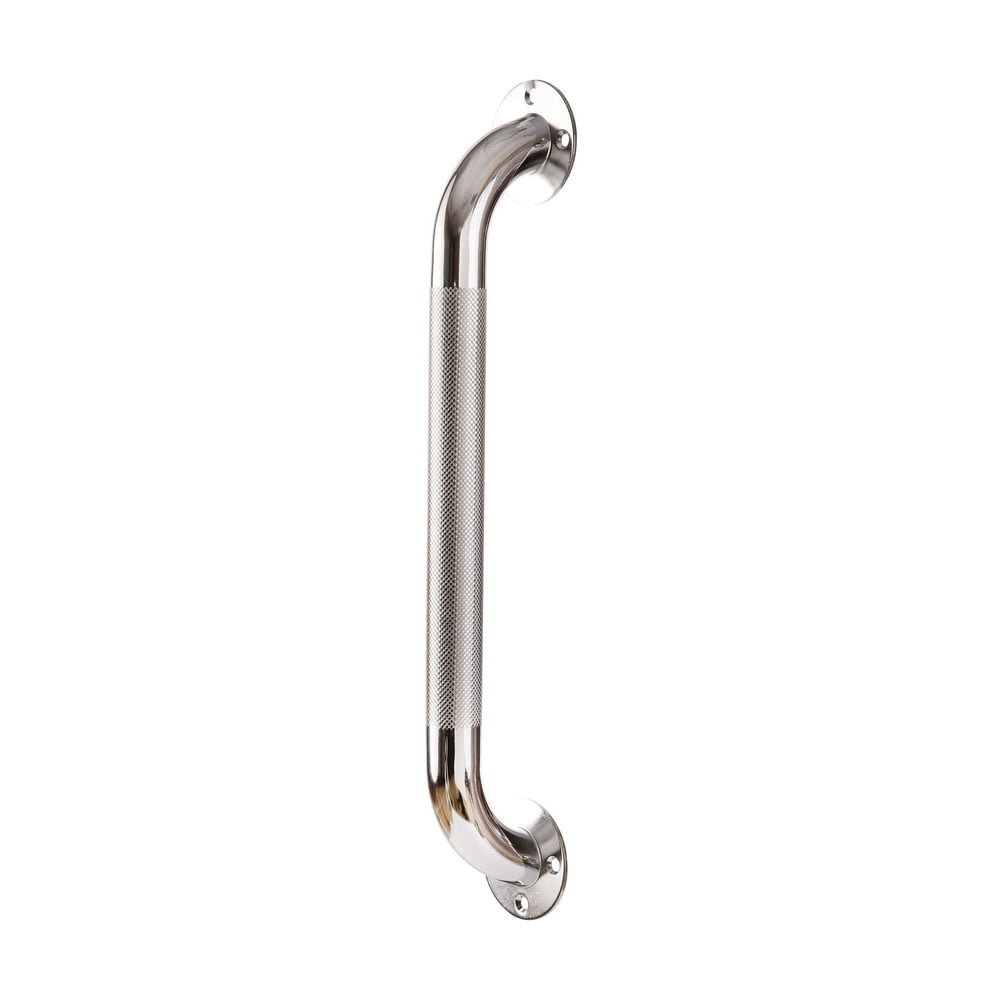 DMI 24" Textured Steel Grip Grab Bar Handle for Bath and Shower Safety, Silver