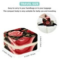 thumbnail image 5 of Rose Travel Portable Square Jewelry Box with Necklace Organizer, Earring Organizer, and Display Case - Ideal for Rings, Earrings, Necklaces, Bracelets, and More - Suitable for Girls and Women, 5 of 6