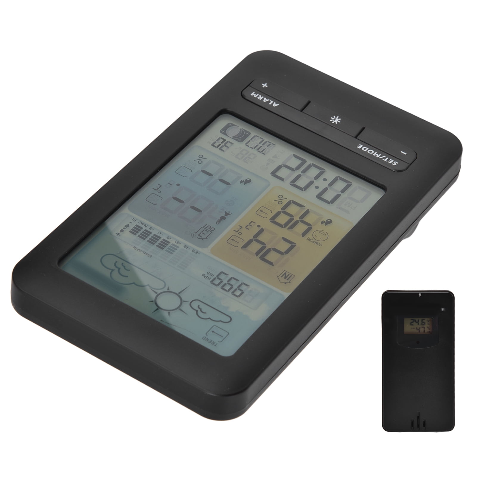 Weather Forecast Clock, Thermometer Clock Digital Display For Office