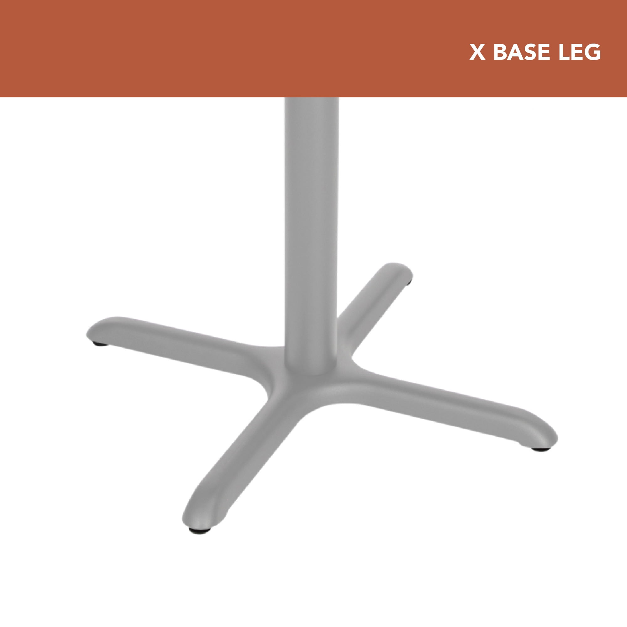 Hampden Furnishings Bennet Collection Steel Frame 36" Round Top, X Base, 42" Height, Cafe Table Grey Frame/Grey Nebula Top