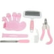 thumbnail image 3 of Kit de recorte para mascotas, peine para perros, tijeras para uñas para gatos, suministros de limpieza para mascotas, kits de adornos de peluquería para mascotas, color rosa, 3 of 5