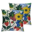 thumbnail image 2 of Acheng Chinoiserie Throw Pillow Case Summer Cherry Lemon Citrus Garden Throw Pillow Cover Oriental Chinese Decorative Pillow Home Culture Square Cushion Cover for Sofa Bed Car,2 Pcs White, 2 of 6