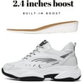 thumbnail image 4 of Men’s Elevator Chunky Sneakers 2.4" Height Increase – Invisible Height Boost Athletic Shoes – Fashion Thick-Soled Sport Sneakers – Breathable Walking & Gym Shoes for Casual and Streetwear, 4 of 14
