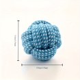 thumbnail image 3 of 1pc Durable Small Knot Rope Ball, Bite Resistant Dental Cleaning Pet Toy for Small Dogs and Puppies, Polyester Blend, Random Color, Without Battery, 3 of 5
