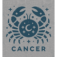 thumbnail image 2 of Cancer Zodiac Sign Adult Heather Gray Long Sleeve Hoodie-Small, 2 of 3