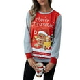 thumbnail image 3 of DYMADE Chandail en Molleton de Noël Laid à Manches Longues pour Femmes Blouse de Noël, 3 of 7