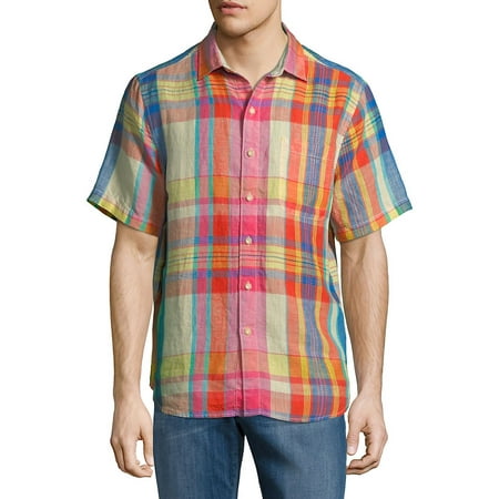 UPC 719260247994 product image for Plaid Linen Button-Down Shirt | upcitemdb.com