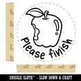 thumbnail image 2 of Please Finish Apple with Bite Teacher Student Self-Inking Rubber Stamp Ink Stamper - Blue Ink - Large 1-1/2 Inch, 2 of 7