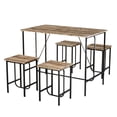 thumbnail image 1 of Set Comedor Top Living Mesa Rectangular + 4 Bancos Café y Negro, 1 of 7
