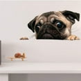 thumbnail image 3 of 2X Funny Cute Pet Pug Dog Snail 3D Car Window Decals Home Wall Sticker Decoration, 3 of 8