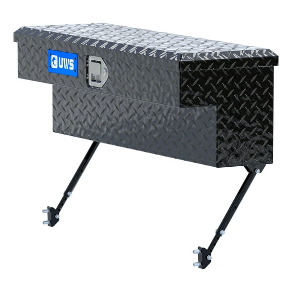 UWS EC30082-MK2 36-Inch Gloss Black Heavy-Wall Aluminum Truck Side Tool Box, RigidCore Lid, Space-Saving Legs