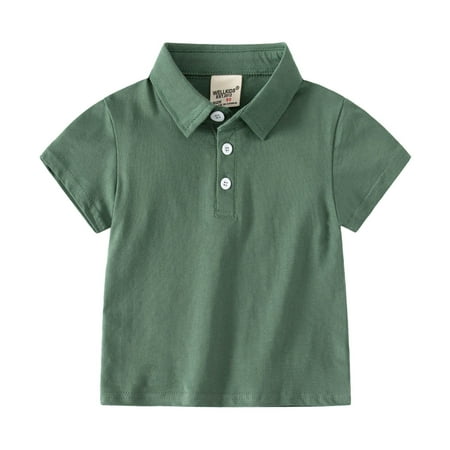 

Sngxgn Boys Long Sleeve Sateen Dress Shirt Style with Buttoned Cuffs Tops For Boys Casual Elegant Green 12-18 Months
