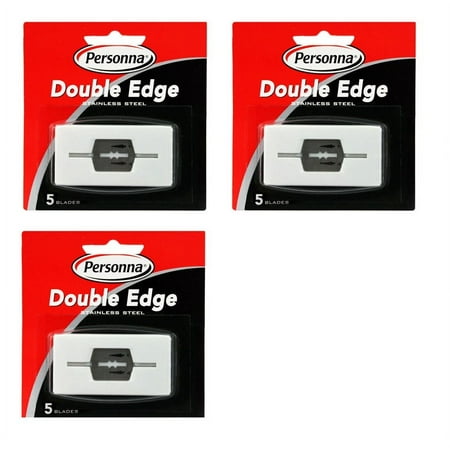 Personna Double Edge Blades Stainless Steel Refill Blades, 5 ct. (Pack of 3)