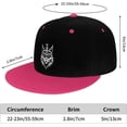 thumbnail image 6 of Cat Dad Hip Hop Hat Two Tone Flat Bill 6 Panel Cap Unisex, 6 of 9