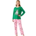 thumbnail image 4 of Topgal Soft Big Girls Christmas Pajamas 2-Piece Long Sleeve & Pants Snowman Jammie Set PJS for Tween Kids Size 10, 4 of 6
