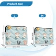 thumbnail image 4 of FORMRS 13"-13.3" Laptop Sleeve Protective Case Soft Carrying Quilted Computer Bag Cover, Green Cute Rabbits, 4 of 7