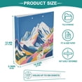 thumbnail image 3 of FORMRS 3 Ring Binder 1.5 inch with Pockets Clip Board 200 Sheets Capacity, Abstract Snow Mountain, 3 of 8