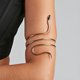 thumbnail image 2 of Egipto Cleopatra Swirl Snake Arm Cuff Brazalete Brazalete Abierto Brazalete Para Niñas Y Mujeres - Plata,, 2 of 4
