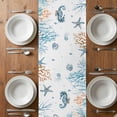 thumbnail image 6 of Blue Turtle Coastal Table Runner - 48 Inch Long, Kitchen Dining Table Runner Dresser Scarves, Octopus Summer Beach Coral Starfish Farmhouse Decor for Coffee Tables Wedding Party Banquet, 6 of 8