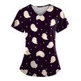 thumbnail image 1 of Halloween Women's V-neck Fashion Casual Printing Top Protective Work Suit, 1 of 3