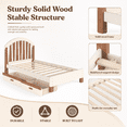 thumbnail image 3 of Miniyam Twin Size Kids Bed Frame with Storage Drawer, Wooden Platform Bed, Beige & Natural, 3 of 7