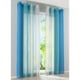 thumbnail image 5 of 2 Piezas Azul-tamaño M Voile Window Cortina Ojal Ancho Total 280cm Para Sa De Estar Con Cuerda Tiebacks De Sunnimix Panel de cortina de ventana transparente, 5 of 8